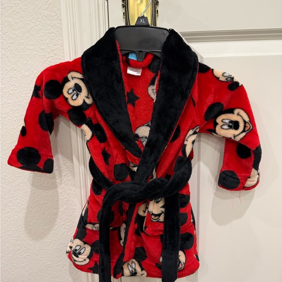 Disney | Pajamas | Disney Mickey Mouse Kids Robe Red And Black | Poshmark